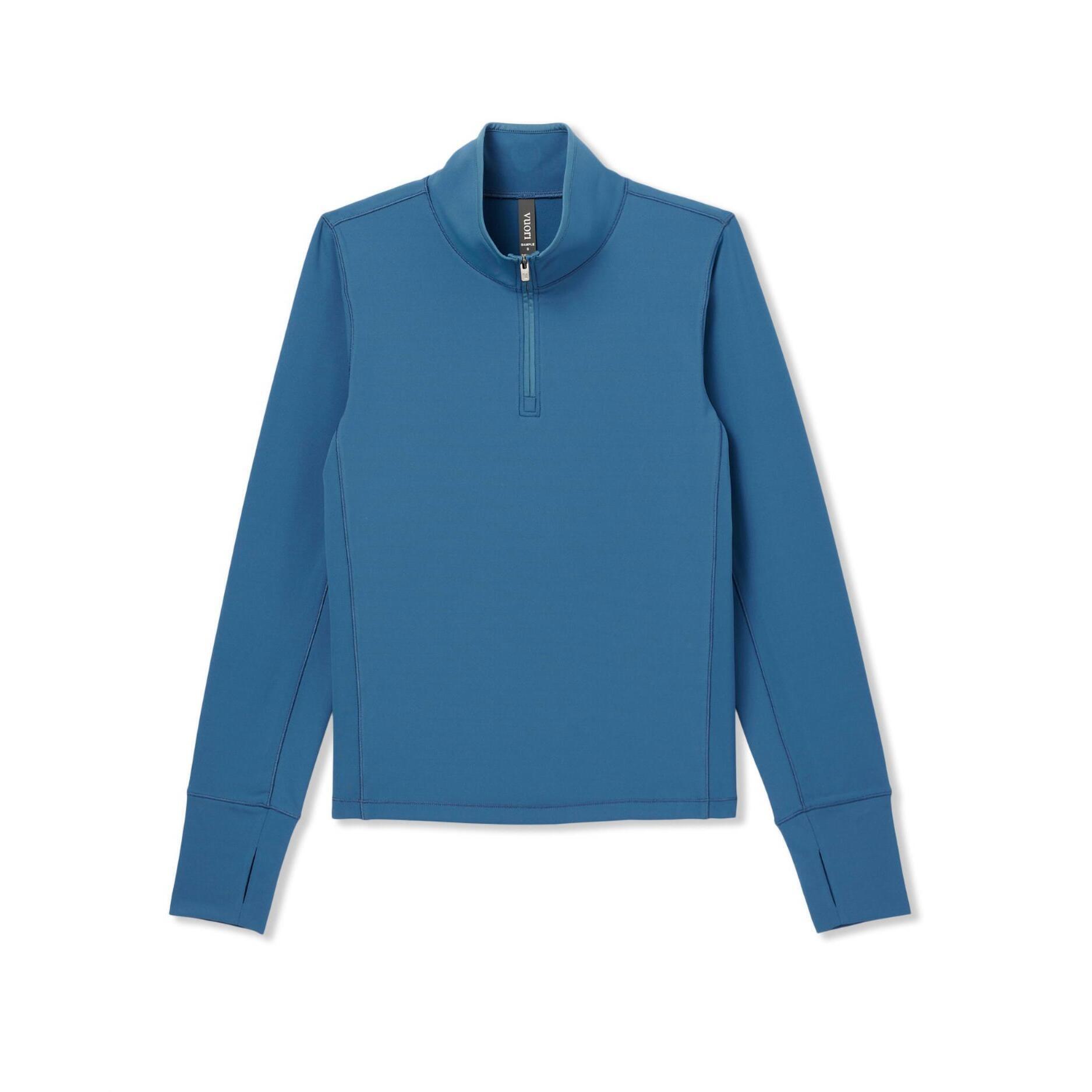 New Vuori Women's Chilled Out Half Zip Top In Lagoon